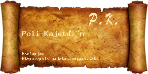 Poli Kajetán névjegykártya